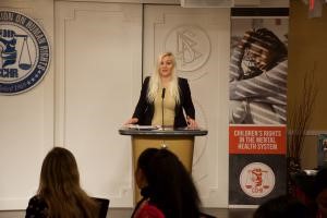 Human Rights scholar Isabelle Vladoiu spoke on the state of children’s rights in the mental health system in the District of Columbia and how these relate to their rights under the UN Convention on the Rights of the Child on its 30th anniversary.